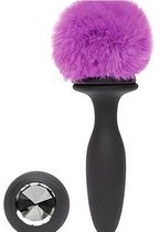 Rechargeable Vibrating Butt Plug Small - Black/Purple - Butt Plugs & Anal Dildos -
