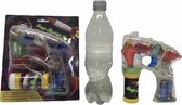 Bellenblaaspistool incl. Halve liter zelf gemaakte sop bellenblaas pistool met LED