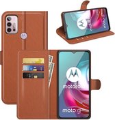 Motorola Moto G30 - G20 - G10 hoesje - MobyDefend Kunstleren Wallet Book Case - Bruin - GSM Hoesje - Telefoonhoesje Geschikt Voor Motorola Moto G30 - Moto G20 - Moto G10