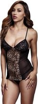 Baci - Sexy Top Met Kanten Cups en Luipaardprint - One Size