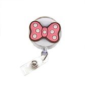 Badgehouder met trekkoord 60 cm - clip - afrolmechanisme - pleister