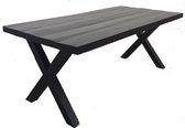 Bahia tafel rechthoek mangohout zwart 160 cm