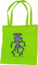 Anha'Lore Designs - Alien - Exclusieve handgemaakte tote bag - Fluo groen