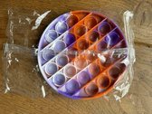 Pop it Tie Dye Fidget Toy Rond Oranje Paars Wit