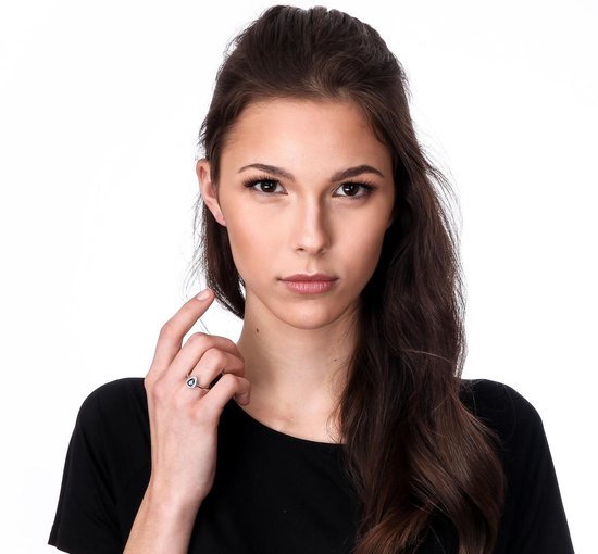 Orphelia ZR-7226 / SA / 52 Bague en argent goutte saphir couleur zirconium