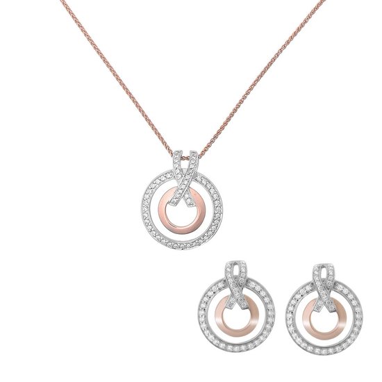 Orphelia SET-7095/1 - Ketting(en) met oorbel(len) - Zilver 925