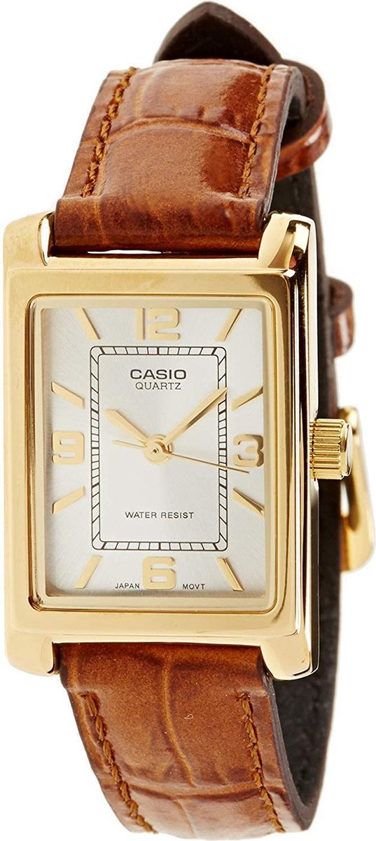 Casio Casio Collection LTP-1234PGL-7AEG Horloge - Leer - Bruin - Ø 26 mm