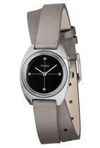 Timex Petite TW2R69900 Horloge - Leer - Grijs - Ø 25 mm