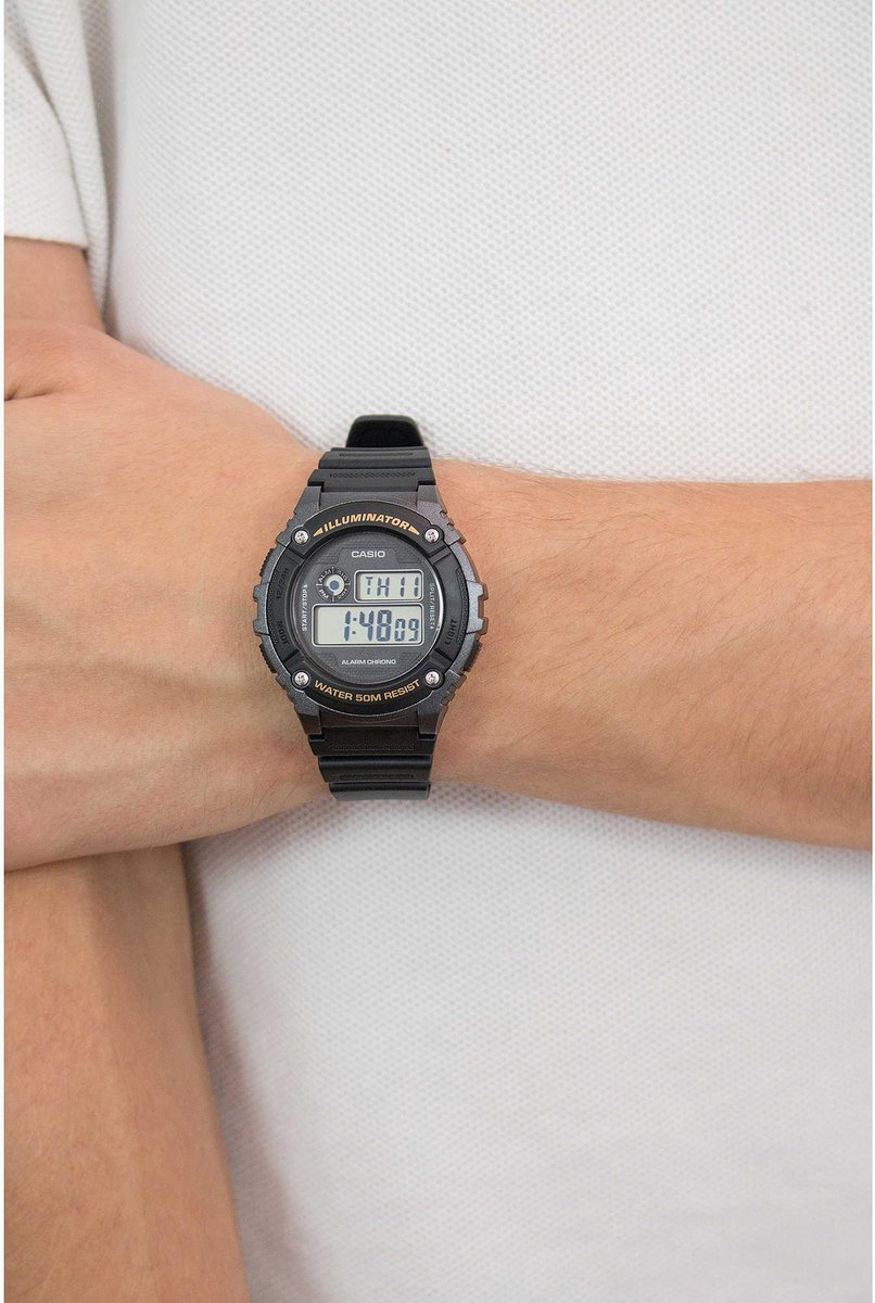 Casio Collection W-216H-1AVEF - Horloge - 45 mm - Kunststof - Zwart |  bol.com