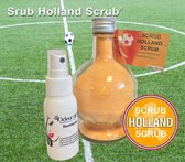 Oranje Leeuwen en Leeuwinnen SCRUB HOLLAND SCRUB belevingsset. scrubzout voetbal, voetbalveld geurspray.