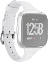 Fitbit versa bandjes van By Qubix - Fitbit Versa 1 / 2 & Lite bandje TPU leer - Wit