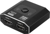 Bidirectionele 2.0b HDMI-Schakelaar | Tweerichtings HDMI Switch 1-in-2-Out / 2-in-1-Out | Ondersteunt 4K 3D 1080P Ultra HD HDR HDCP