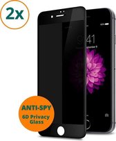 IPhone 6 Plus Privacy Screenprotector | 2x Gold Line Screenprotector iPhone 6 Plus | 2x iPhone 6 Plus Screenprotector 6D | 2x Privacy Tempered Glass Voor iPhone 6 Plus