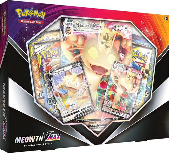 Boîte de collection spéciale Pokémon Meowth VMAX - Cartes Pokémon