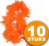 Oranje Feestkleding | 10 stuks Oranje Boa 180 cm | Feestkleding EK/WK Voetbal | Oranje Versiering Versierpakket Nederlands Elftal Oranjepakket