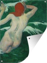 Tuin decoratie De vrouw in de golven - Schilderij van Paul Gauguin - 30x40 cm - Tuindoek - Buitenposter