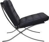 Barcelona Chair - Zwart - Design - Fauteuil