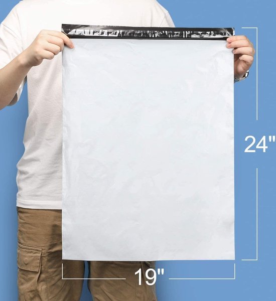 50 stuks - webshop kleding verzendzakken - 60 x 48 cm poly mailers  groot,... | bol.com