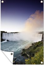 Muurdecoratie Kleurrijke omgeving van de Niagarawatervallen - 120x180 cm - Tuinposter - Tuindoek - Buitenposter