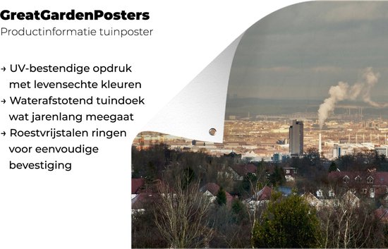 La ville industrielle de Sheffield en Angleterre affiche de jardin 90x60 cm - Toile de jardin / Toile d'extérieur / Peintures d'extérieur (décoration de jardin)