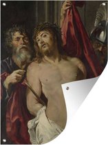 Muurdecoratie buiten Ecce homo - Schilderij van Peter Paul Rubens - 120x160 cm - Tuindoek - Buitenposter