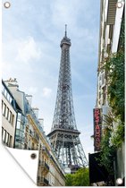 Muurdecoratie Eiffeltoren - Parijs - Plant - 120x180 cm - Tuinposter - Tuindoek - Buitenposter