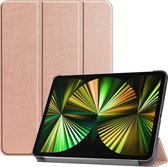 iPad Pro 2021 Hoes (12,9 inch) Book Case Hoesje Hard Cover - rose Goud