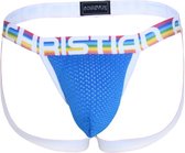 Andrew Christian - Pride Mesh Jock - Maat L - Electric Blauw - Jockstrap - Heren ondergoed