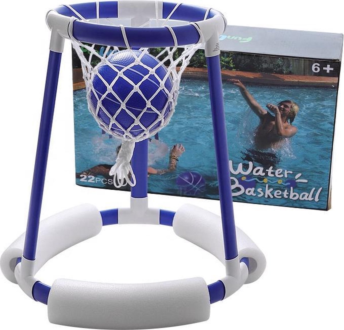 Comprend 2 balles et une pompe la piscine Pour l'extérieur OBOVO Kit de basket-ball flottant avec planche de natation le jeu de basket-ball 