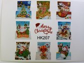 Diamond Painting Kerstkaarten - HK207 - 15x15cm - Christmas kaarten met enveloppen - Diamond painting complete set