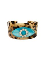 ZATTHU JEWELRY - N21SS295 - EVIA STATEMENT ARMBAND RESIN - BRUIN TURQUOISE