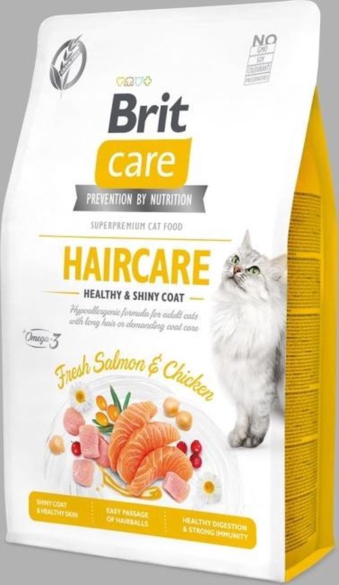 Brit Care Cat Grainfree Adult Haircare Fresh Salmon & Chicken