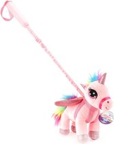 Toy Toys - Pluche eenhoorn aan stok – Unicorn - Roze