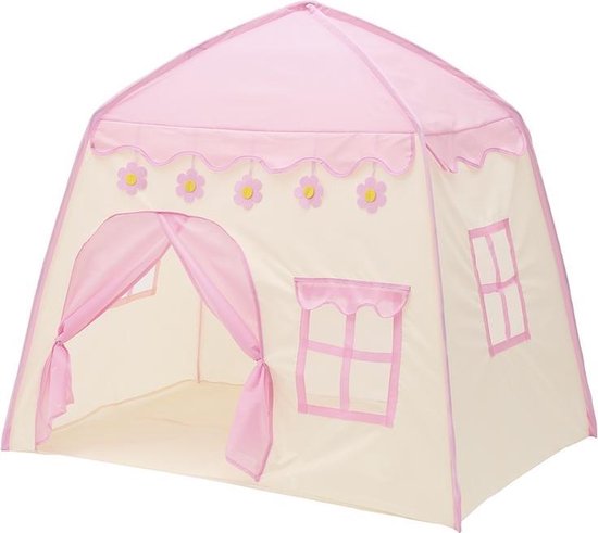Sport1 Eenhoorn pop-up tent, speeltent voor kinderen, outdoor, speeltent voor kinderen, tuin, binnen, draagbaar, kinderhuis met pop-up opening, afmetingen 183 x 96 x 86 cm, eenvoudige montage, roze