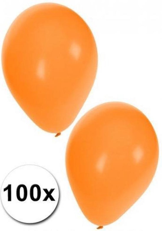 WK Voetbal 2022 Oranje Ballonnen versiering voordeelpack 100 stuks