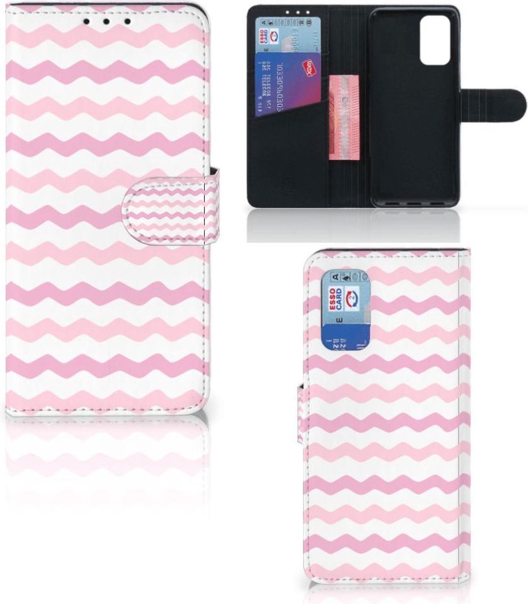 Book Case voor Samsung Galaxy A32 4G Telefoon Hoesje Waves Roze