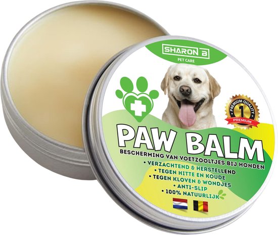 100% natuurlijke potenbalsem - paw balm – voor honden – antislip - made in Holland - Pootverzorging hond - met Paw Wax - Balsem voor Droge Poten - snel werkend en hydraterend