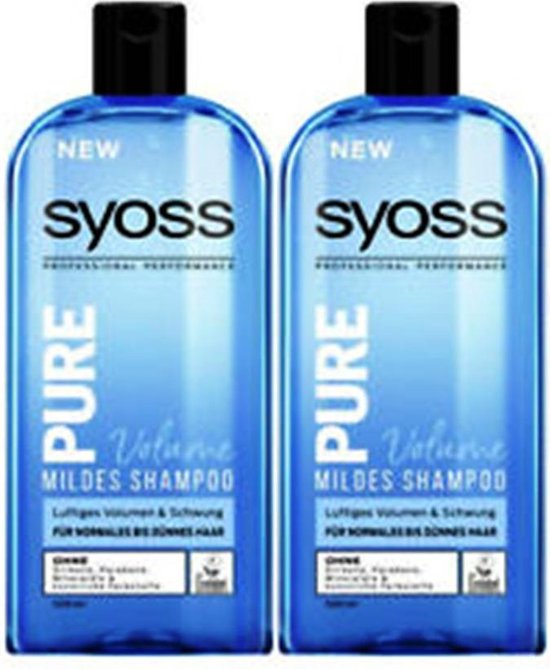 2 X Syoss Pure Volume Shampoo - Zonder siliconen, Parabenen, Kunstmatige  Kleurstoffen | bol.com