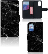 Telefoonhoesje Samsung Galaxy A32 4G | A32 5G Enterprise Editie Wallet Book Case Vaderdag Cadeau Marmer Zwart