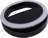 Garpex® Selfie Ringlamp Oplaadbaar - Opzetbare Selfie Light Ring - Zwart