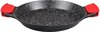 Royal Swiss - Paella pan 32 cm - Marble coating anti-aanbak - Paellapan met verwijderbare siliconen handgreep - Zwart