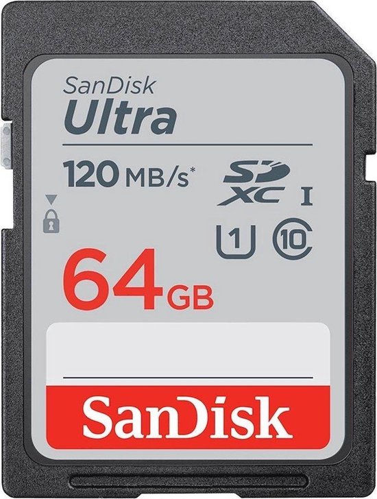 Sandisk SDXC Ultra 64GB (Class 10/UHS-I/120MB/s)