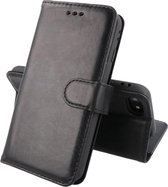 Giuliano - iPhone SE 2020 Hoesje - iPhone 8 - iPhone 7 - Lederen BookCase Hoesje - Zwart