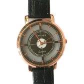 Horloge Rosivga- zwart- croco bandje-Doorkijk- Charme Bijoux