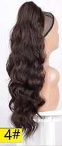 Long wavy , big curls ponytail hair Drawstring  kastanje -Paardenstaart Haar Extension kastanje bruin kwaliteit Lang Krullend 26 inch ( 66cm ) #4