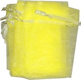 Organza zakjes - geel 10x15 cm - 100 stuks / cadeauzakjes