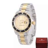 Reginald Horloges - Silver Gold - Horloge mannen/vrouwen - Luxe Design - Heren/dames horloge - 40 mm - Roestvrij Staal - Waterdicht - Schokbestendig - Geschenkset