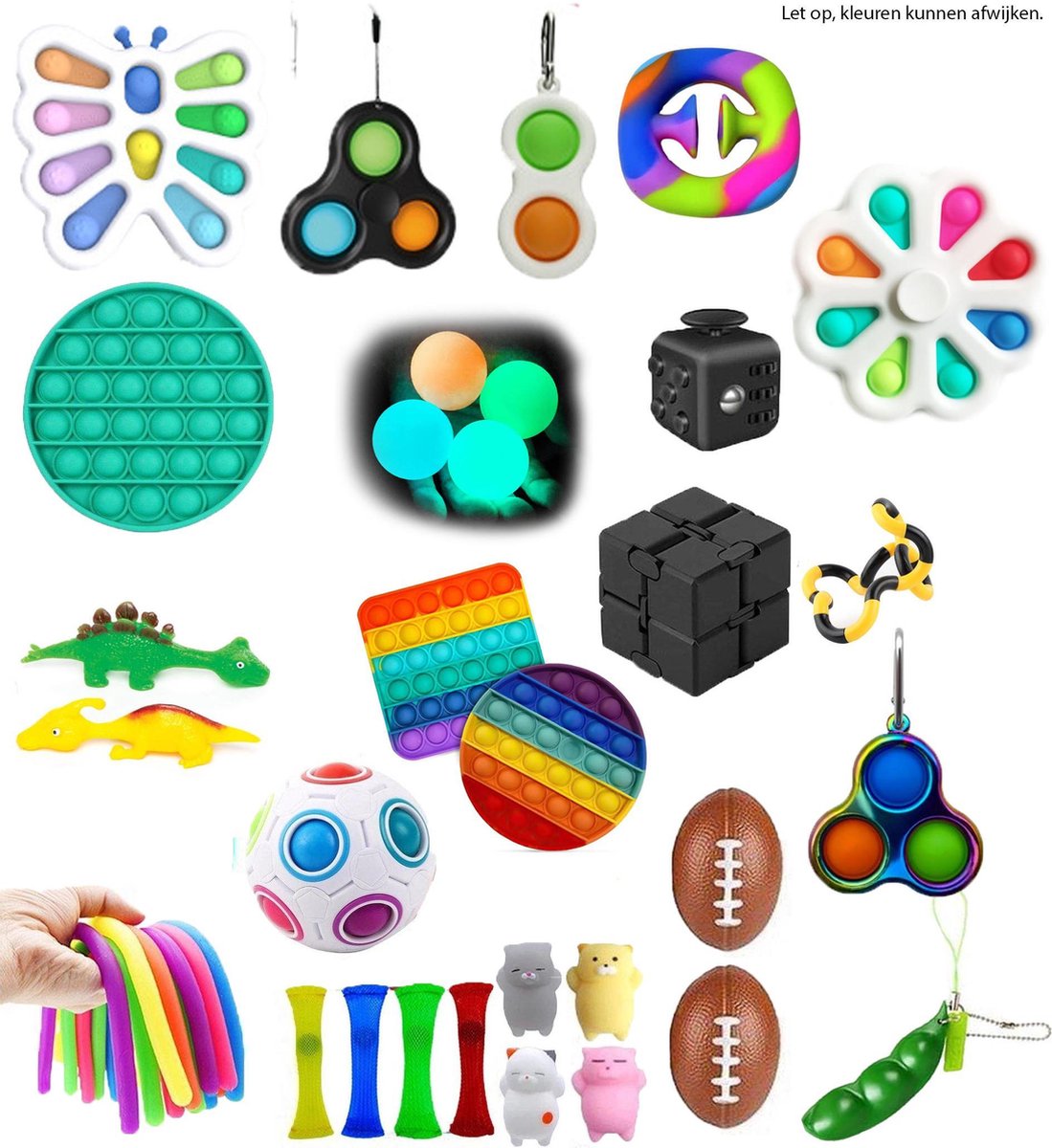 Fidget Toys Pakket 33 Toys Set Fidget Toys Box Fidget Pop It