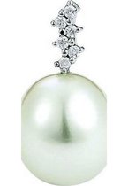 Adriana Parels Hanger Zoetwater 9-10 mm Brillanten 585/- wit goud  U11-51