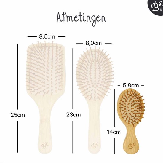 Bamboozy Bamboe Reis Haarborstel Mini Klein plasticvrij biologisch zero waste milieuvriendelijk